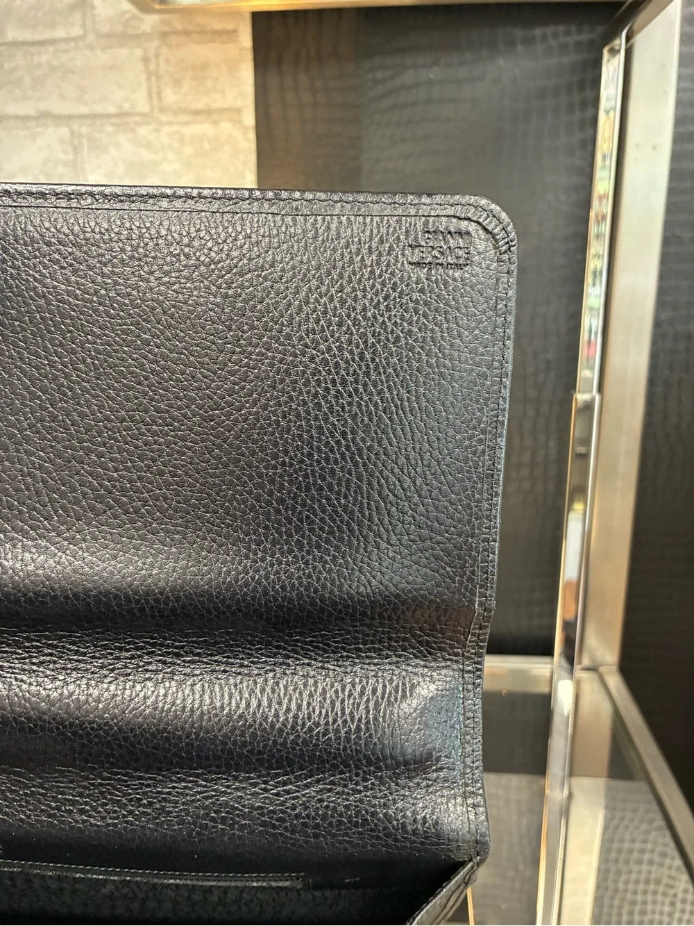 Versace Black Leather Briefcase